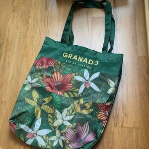 Granado Rio de Janeiro Floral GRANADO Green tote bag GREEN shopping tote